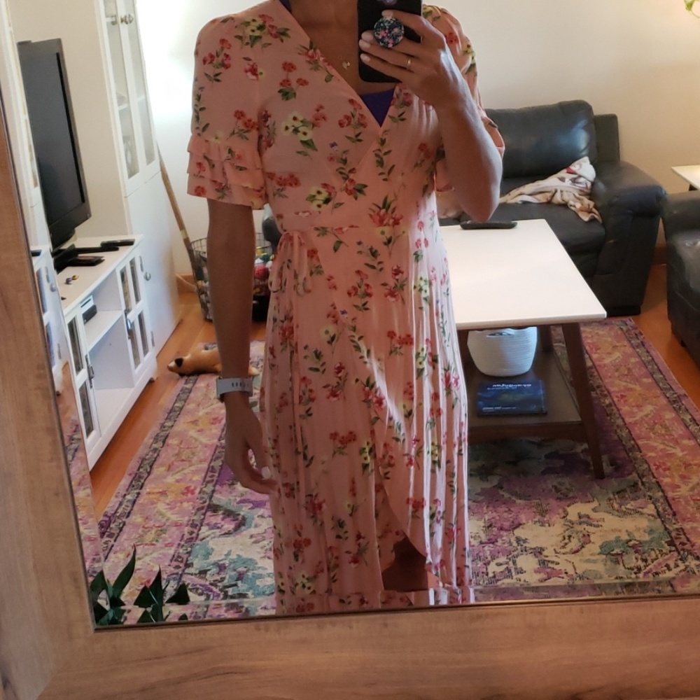 Floral wrap dress